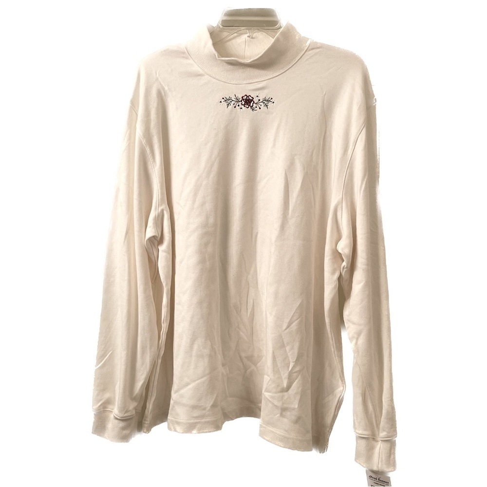 ALFRED Dunner Mock Neck Turtleneck Top Size 3X (L18)